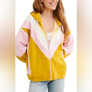 NWT! Anthropologie Daily Practice Candie Zip-Up Hoodie Size MP